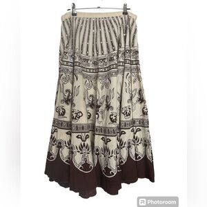 Cotton Express Women’s Southwestern Boho Sequin A Line Artsy Skirt Size Medium
